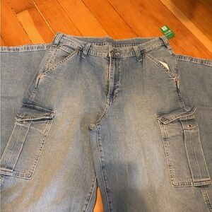 Women’s wide leg Cargo Jeans